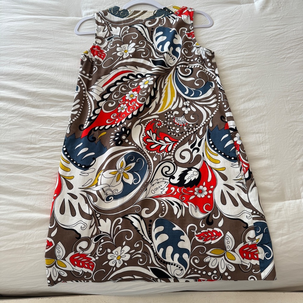 UNCLE FRANK Preppy Colorful Classy Sleeveless V Neck Summer Dress / Size Small - Picture 11 of 14